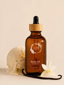Vanilla Body Oil for Dry Skin Non Toxic Lightweight Body Oil Fast Absorbing Glow Oil Hydrating - 4oz