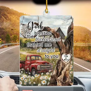 Petthouse Personalized Rear View Mirror Accessory, Custom Name, Customized Acrylic Car Hanger, Gift For Your Loved Ones
