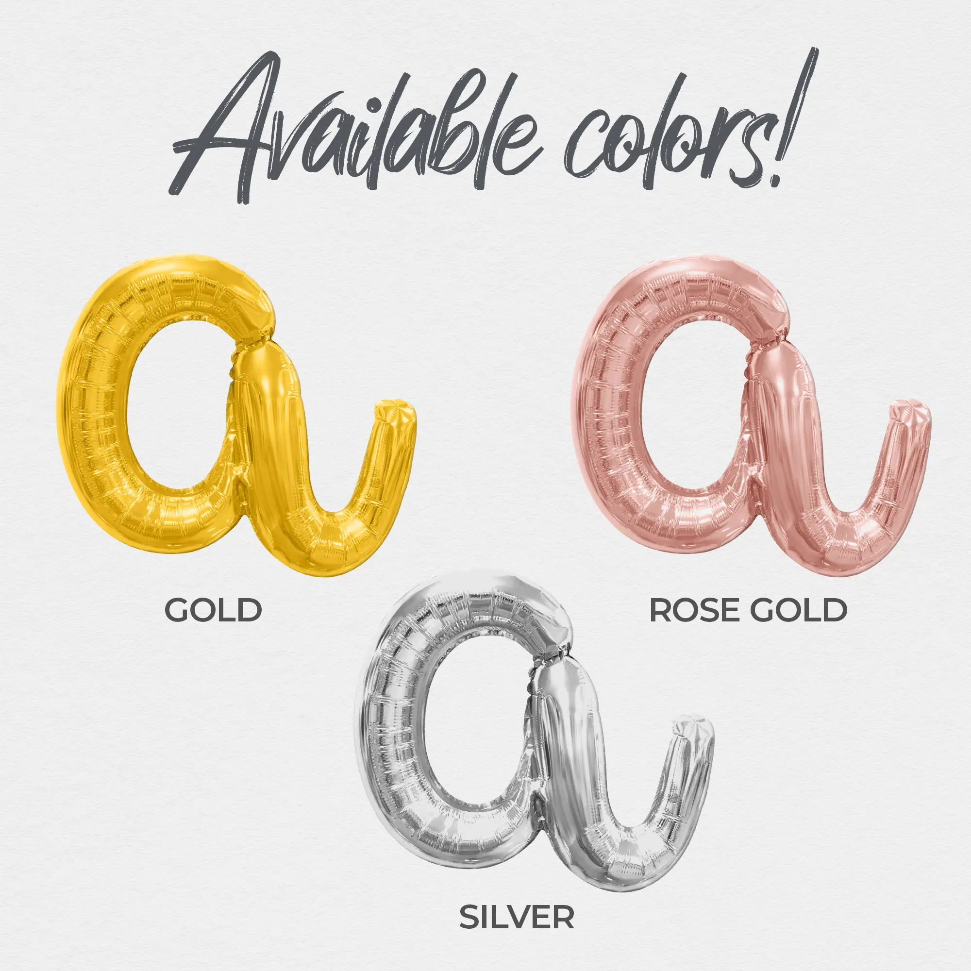 Cursive Script Letter Balloons - PARTY ZONE 16" Inch Alphabet Letters Foil Mylar Balloon Birthday Party Banner