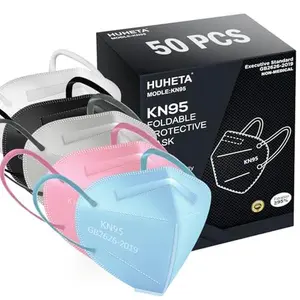 50 Packs KN95 Face Mask 5-Ply Breathable & Comfortable Filter Safety Mask (50PCS-MTC III Color)