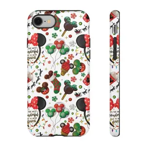 Christmas Mouse Phone Case Cover fit for iPhone 16.15 Pro Max, 14 Plus, 13, 12, 11, & Samsung S24 S23, S22, Pixel 8, 7