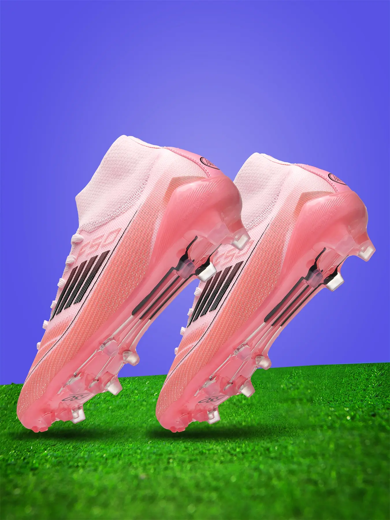 Four-Season Breathable Soccer Shoes Soccer Cleats Football Field Boots Fg/ag Long Nails Artificial Grass Suitable for Training and Competition Anti-Slip Sports Shoes