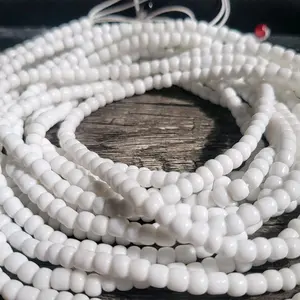 White 60 Inch Tie On Waistbeads - Simple White Beads for Your Needs
