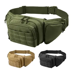 Men's Functional Tactical Fanny Pack: Multi-Compartment Design Waist Pouch with Adjustable Strap for Camping Essentials