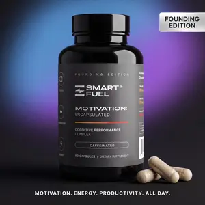 Motivation: Encapsulated - Nootropic for Dopamine, Focus, Energy, Drive - Cognitive Support for High Performers with L-Tyrosine, Citicoline & Rhodiola Rosea - 20 servings