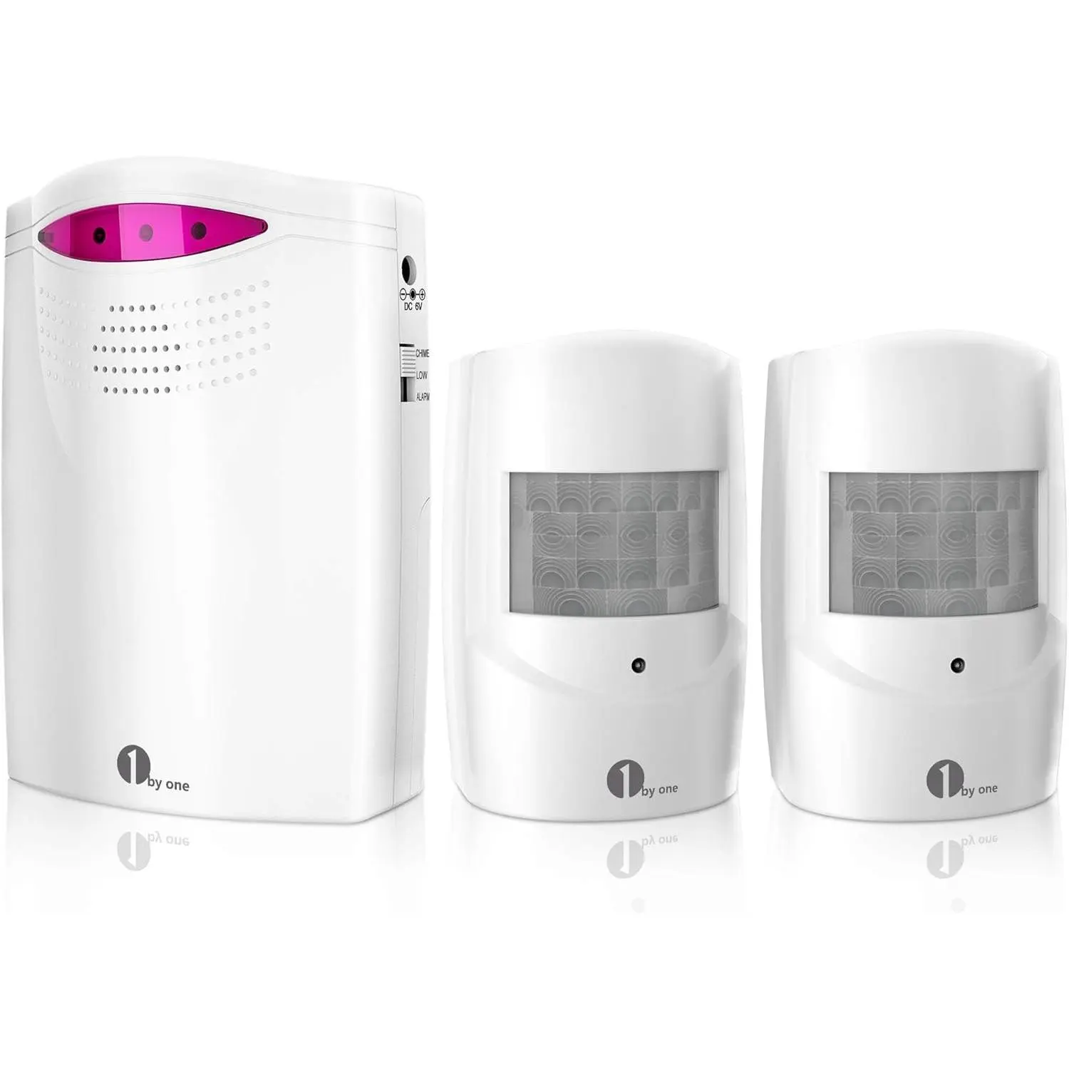 Driveway Alarm Wireless Outside, 1 BY ONE Motion Sensor Alarm 1000ft/300m Range Extra Loud Chimes Security Alarm System with 1 Receiver 2 Weatherproof Infrared Sensors Protect Indoor/Outdoor Property