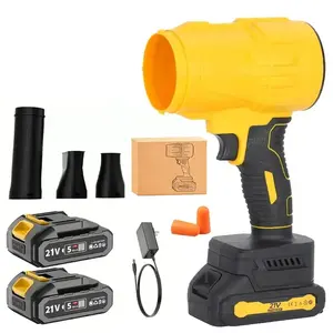 [Summer Vibes] Cordless Leaf Blower 40000RPM Handheld Electric Turbo Fan w/ 2 Batteries Charger，Garden Mainte Holiday gifts
