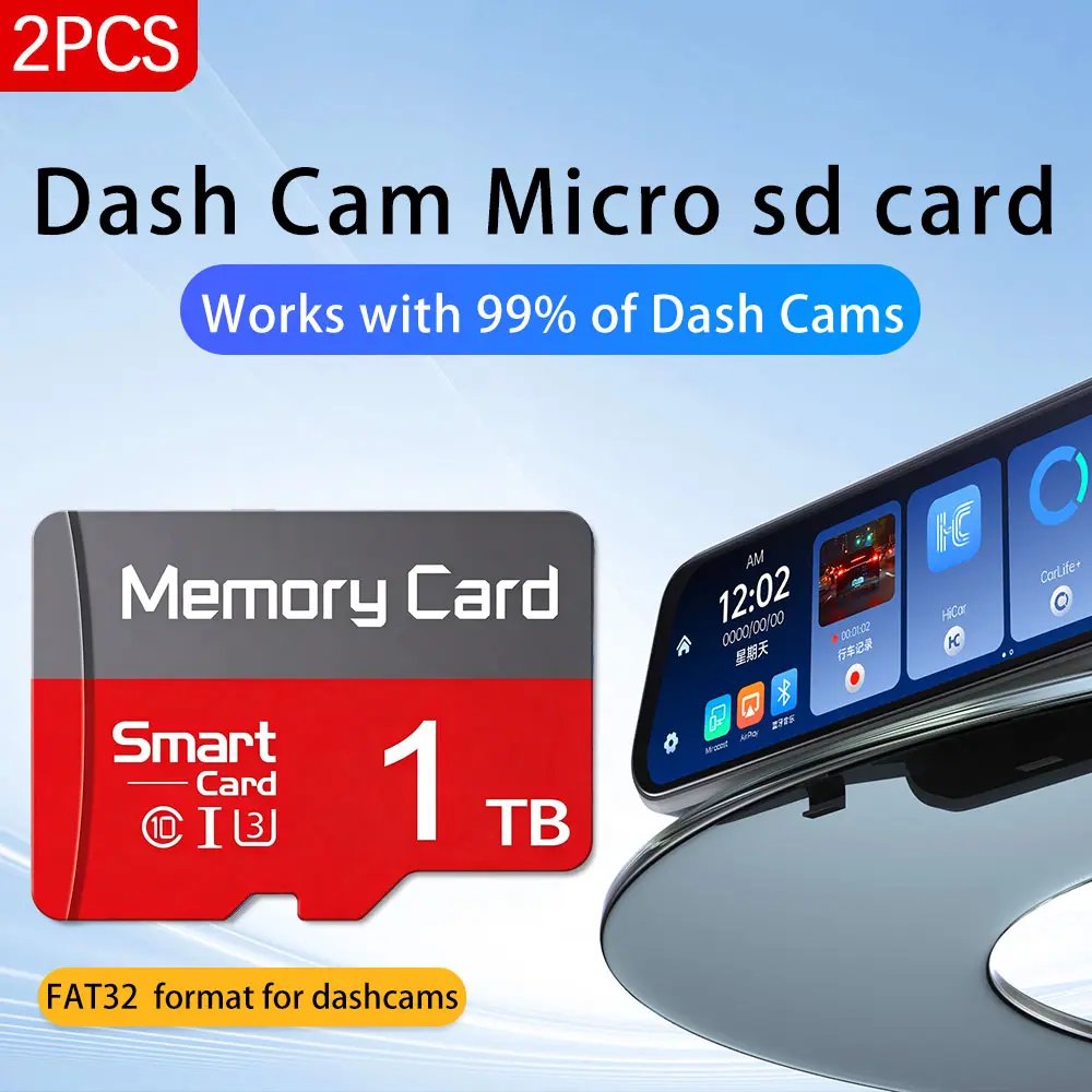 2X 1TB micro sd card, Comes with SD Card Adapter, Reliable Storage, Class 10, sd card, Wide Compatibility, sd memory card for Digital Camera, Car Navigation, Kids Camera