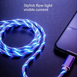 Fast Charging Cable with LED Light, Super Fast Charger 65W Micro USB Charger Compatible with Galaxy S7 S6 Note 5 4, Quick Charge Adapter for Android Devices