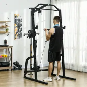 Power Cage With Pulley System, Squat Rack, Pull Up / Push Up Stand
