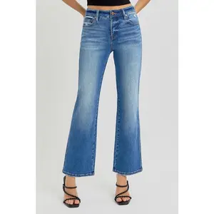 Tummy Control High Rise Medium Dark Wash Risen STRAIGHT JEANS