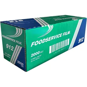 912 Foodservice Clear Plastic Wrap Film, 15 inch Width, 2000