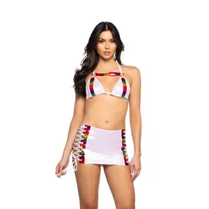 Unicorn Dreams Rainbow Lace-Up Skirt