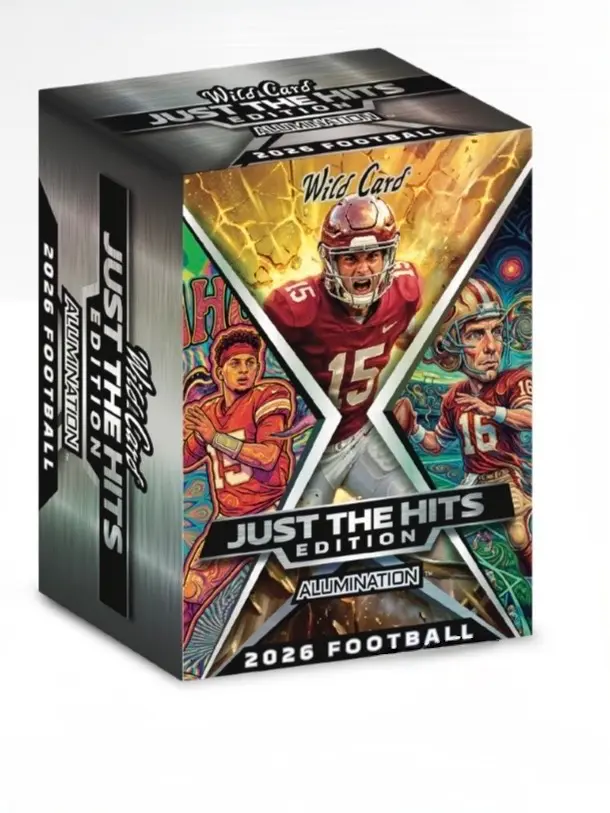 2026 Wild Card Just The Hits Edition Football Alumination Sports Card, Collector Hit, Psychedelic Art, Artist Proof 1/1s for Prized Shelves, True 1/1s Add Rare Collector Appeal, Sports Cards
