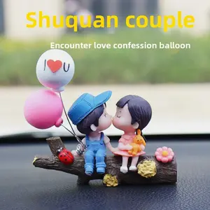 Cartoon Couple Design Car Decoration Creative Car Interior Ornaments Fashion Accessories for Women Men Girls Teenage Gifts