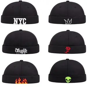 Multi style embroidery Simplicity Edgeless windproof cap for men masculine style Hip hop Baotou Hat