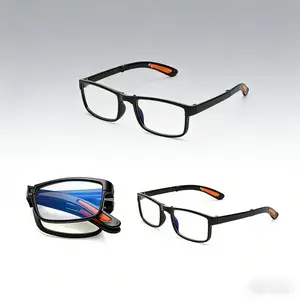 Folding Reading Glasses Diopter +1.0 To 4.0 Anti-blue Light Presbyopia Eyeglasses with Portable Case Men Women TR90 Eyewear