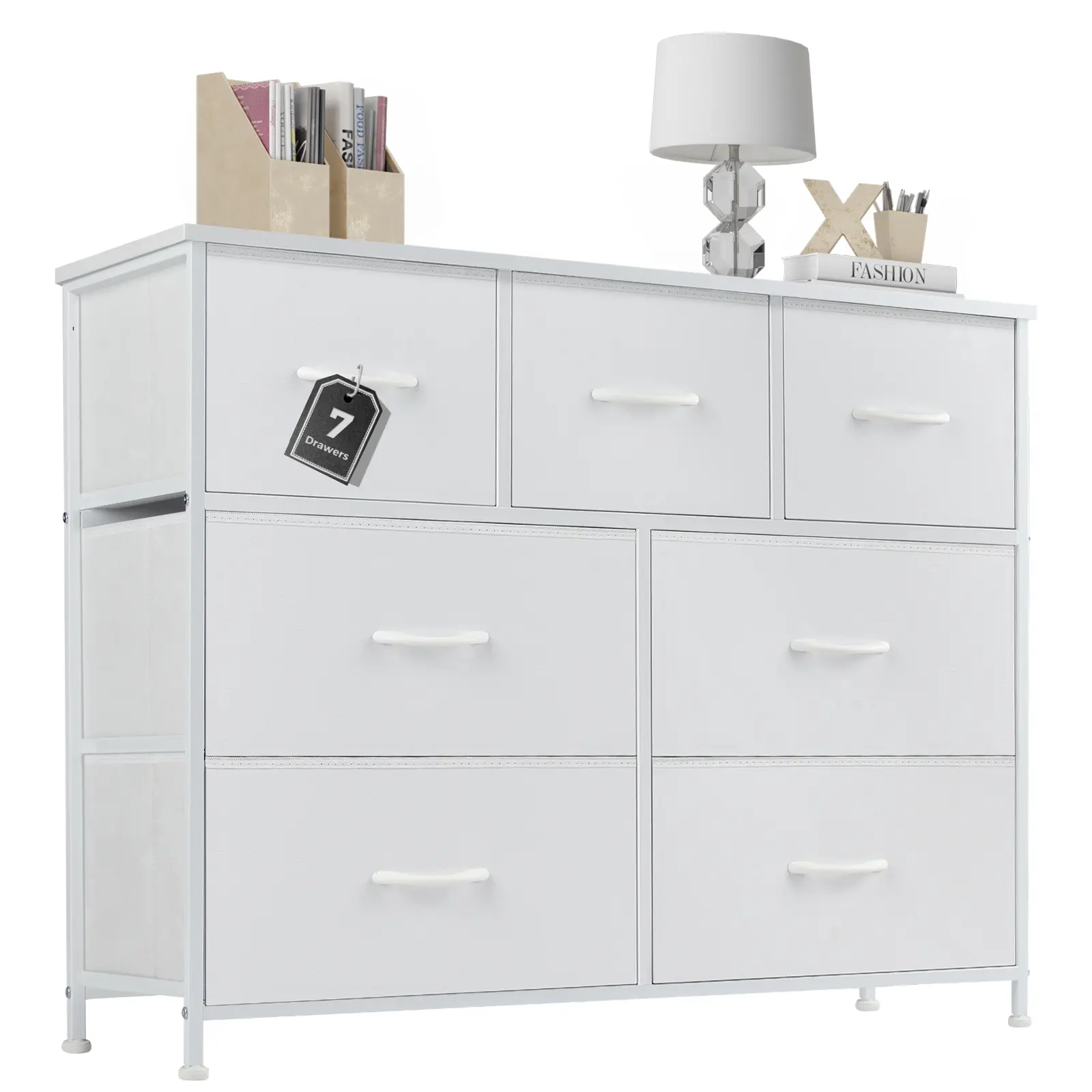 Drawer Dresser Organizer Storage Drawers Fabric Storage Tower with 7 Drawers, Chest of Drawers with Fabric Bins, Steel Frame, Wood Top Drawer Dresser Organizer Storage Drawers Fabric Storage Tower with 7 Drawers, Chest of Drawers with Fabric Bins, Steel Frame, Wood Top