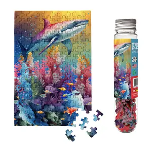 Shark Tank Micro Puzzle mini jigsaw puzzle coral reef tiny puzzle gift