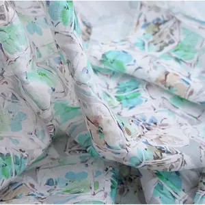 Floral Print Linen Fabric by Meter, Beautiful Floral Pattern for Dresses, Indoor Decoration & Handicrafts, Ideal for Sewing & Crafting