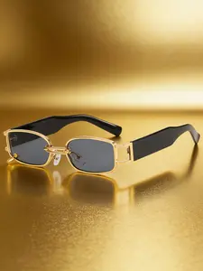Chic Metal Square with Uv400 Protection, Trendy All-Season Eyewear for Outdoor Sports & Beach Parties, Lightweight Durable Sunglasses, Trendy Sporty Sunglasses