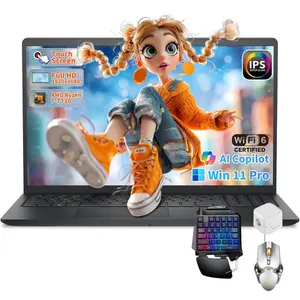 Dell Inspiron 15 3535 Touchscreen Laptop, AMD Ryzen 7 7730U, 15.6" FHD IPS, Up to 64GB DDR4 RAM, Up to 4TB PCIe SSD, Windows 11 Pro, Copilot AI, w/Accessories Kit
