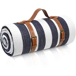 80”x 80” Picnic Blanket Extra Large, Waterproof and Foldable Beach Blanket, 3-Layer Outdoor Blanket for 6 to 8 Adults, for Camping, Park, Beach, Grass, Indoors