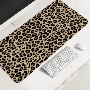 Leopard Print Stylish Animal Pattern Large-sized Gaming Mouse Pad,Desktop Protection Pad, Anti-slip Rubber Lock Edge High-definition Printing, Suitable for Computers, Laptops, Offices, Homes, Schools, as a Gift for Family and Friends