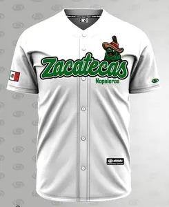 Zacatecas Jersey (WHITE) - Unisex, Fitted, Baseball & Softball Jersey, Machine Washable, Breathable Design