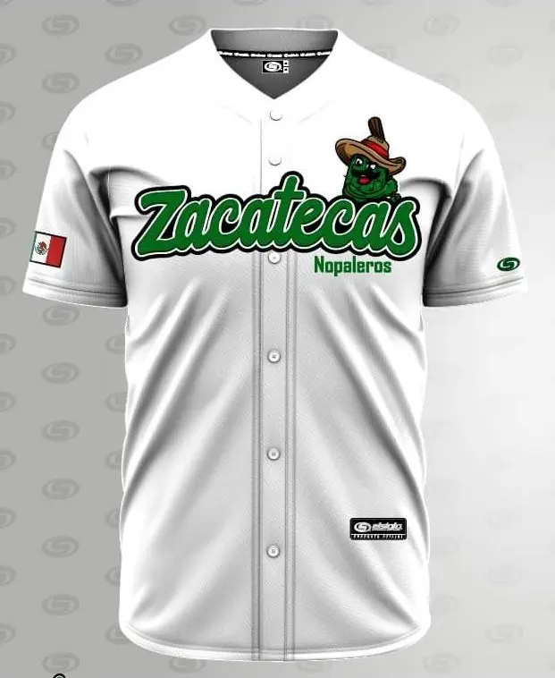 Zacatecas Jersey (WHITE) - Unisex, Fitted, Baseball & Softball Jersey, Machine Washable, Breathable Design