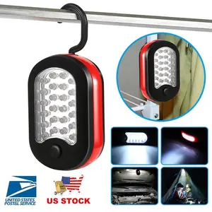 Magnetic Portable Flashlight 27LEDs, Compact Hang Work Light with Hook for Garage Camping Hiking-111