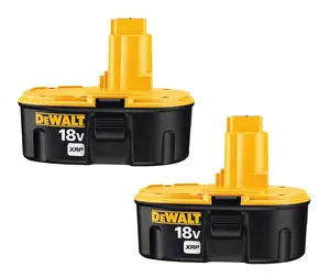 DEWALT DC9096-2 18V XRP Ni-Cd Rechargeable Batteries for Power Tools, Home Improvement, Construction (2-Pack)