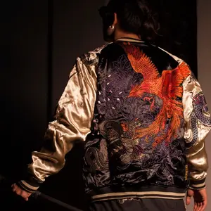 Phoenix Dragon Tiger Sakura Sukajan Souvenir Jacket
