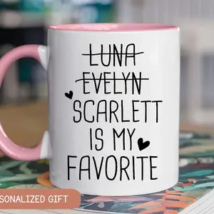 Funny Favorite Child Mug Christmas Gift for Mom Favorite Son Favorite Daughter Personalized Mom Mug Mom Gift Mothers Day Gift