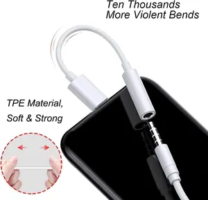 Premium 3.5mm AUX Audio Jack to Lightning Earphone Adapter Dongle, Plug and Play, High-Fidelity Sound, Music & Charging Support, Universal Compatibility, Compact Design for Superior Convenience