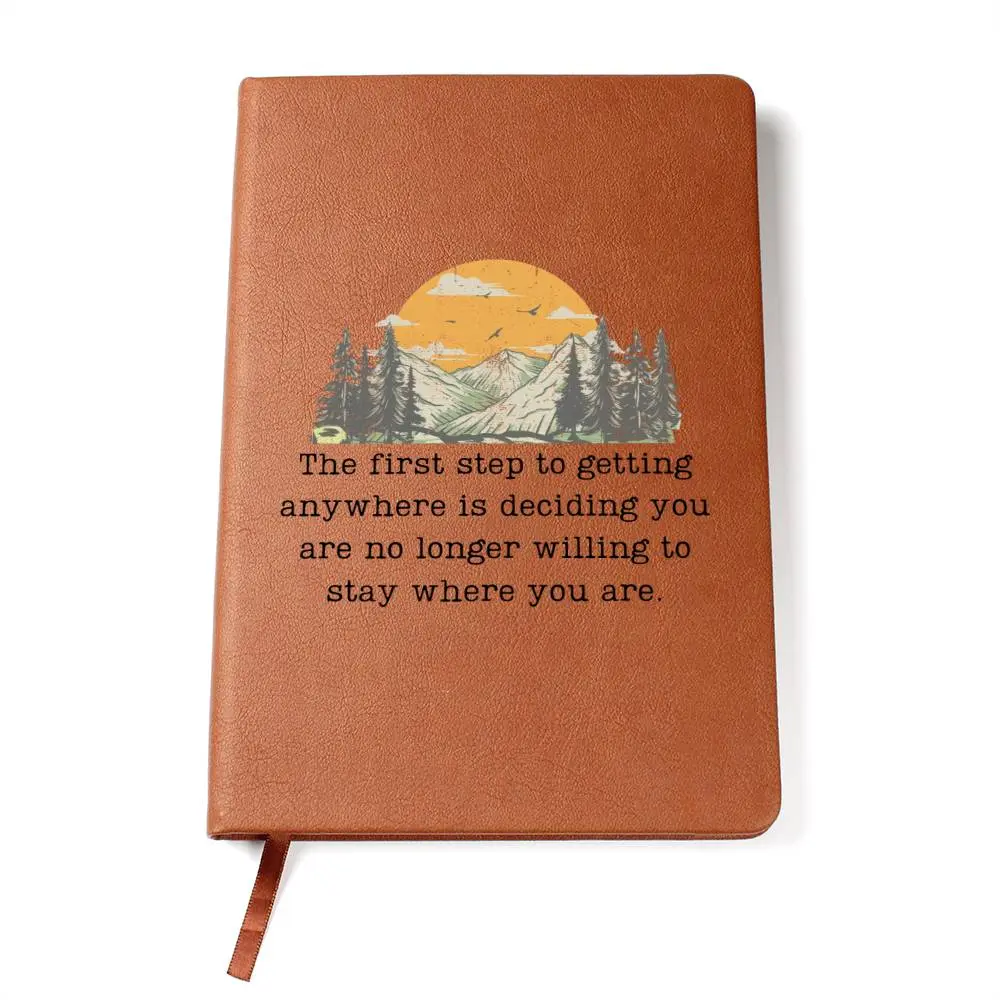 Custom Printed Vegan Leather Journal - 5.8"x8.5"x1.6" Sturdy and Reliable Notebook, 200 Lined Pages, Ribbon Bookmark, Elastic Closure Band, Protects Cherished Words - Office Stationery for Daily Use