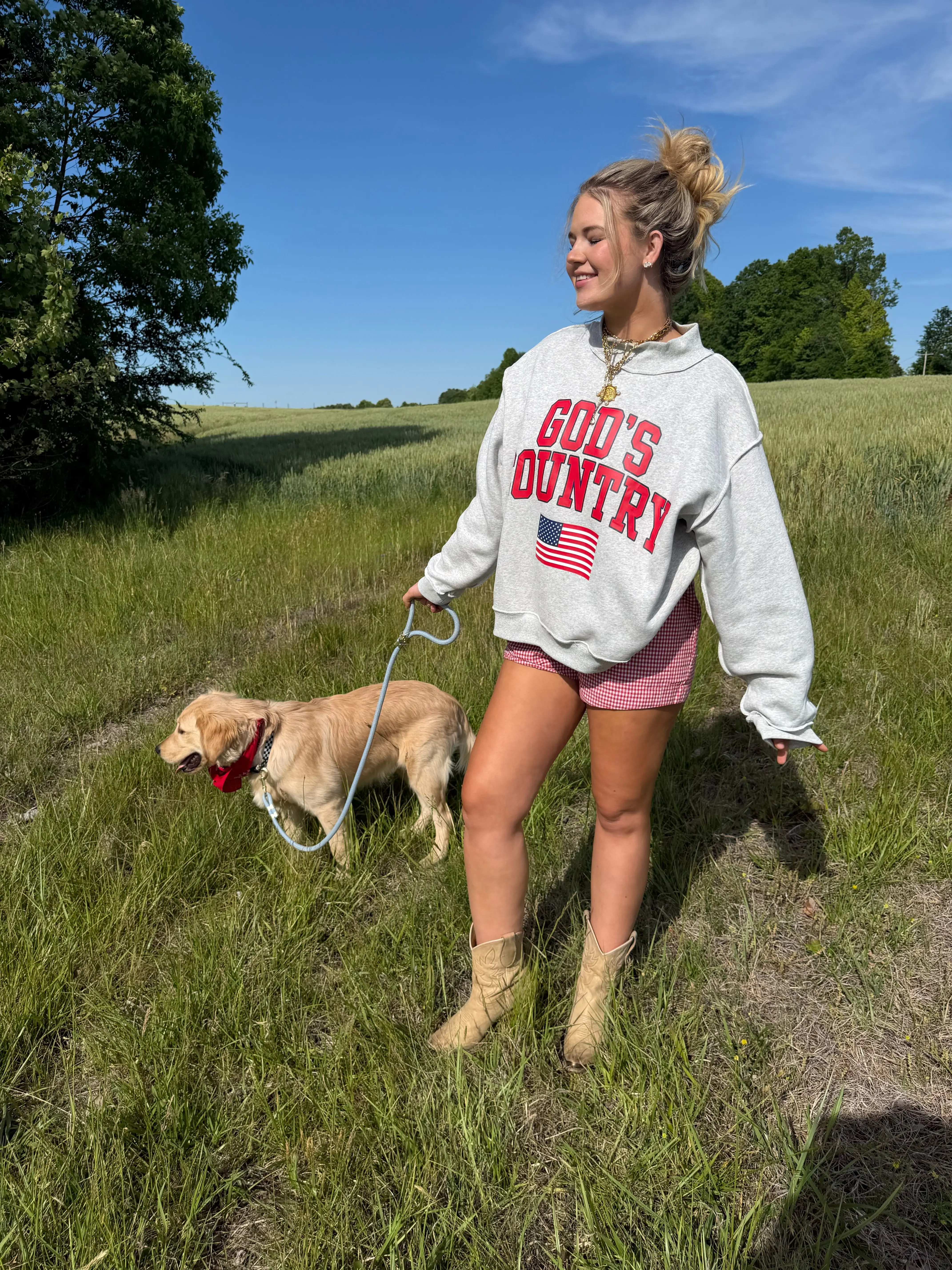GOD'S COUNTRY REVERSIBLE MOCKNECK