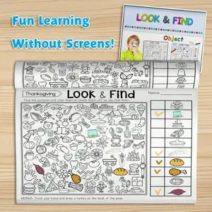 Look and Find Activity Workbook, Hidden Objects Search-and-Spot Pages, Alphabet / Colors & Shapes Themes, Visual Scanning and Observation Practice, Visual Learning Tools, Checklist Challenges, Screen-Free Puzzle Fun, Worksheets for Daily Practice
