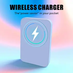 Magnetic Power Bank 10000/5000mAh Fast Charging Wireless Portable Charger for iPhone 16/15/14/13/12/Plus/ProMax Compact USB Type-C MagSafe Battery Pack Device Smartphone Chargeable
