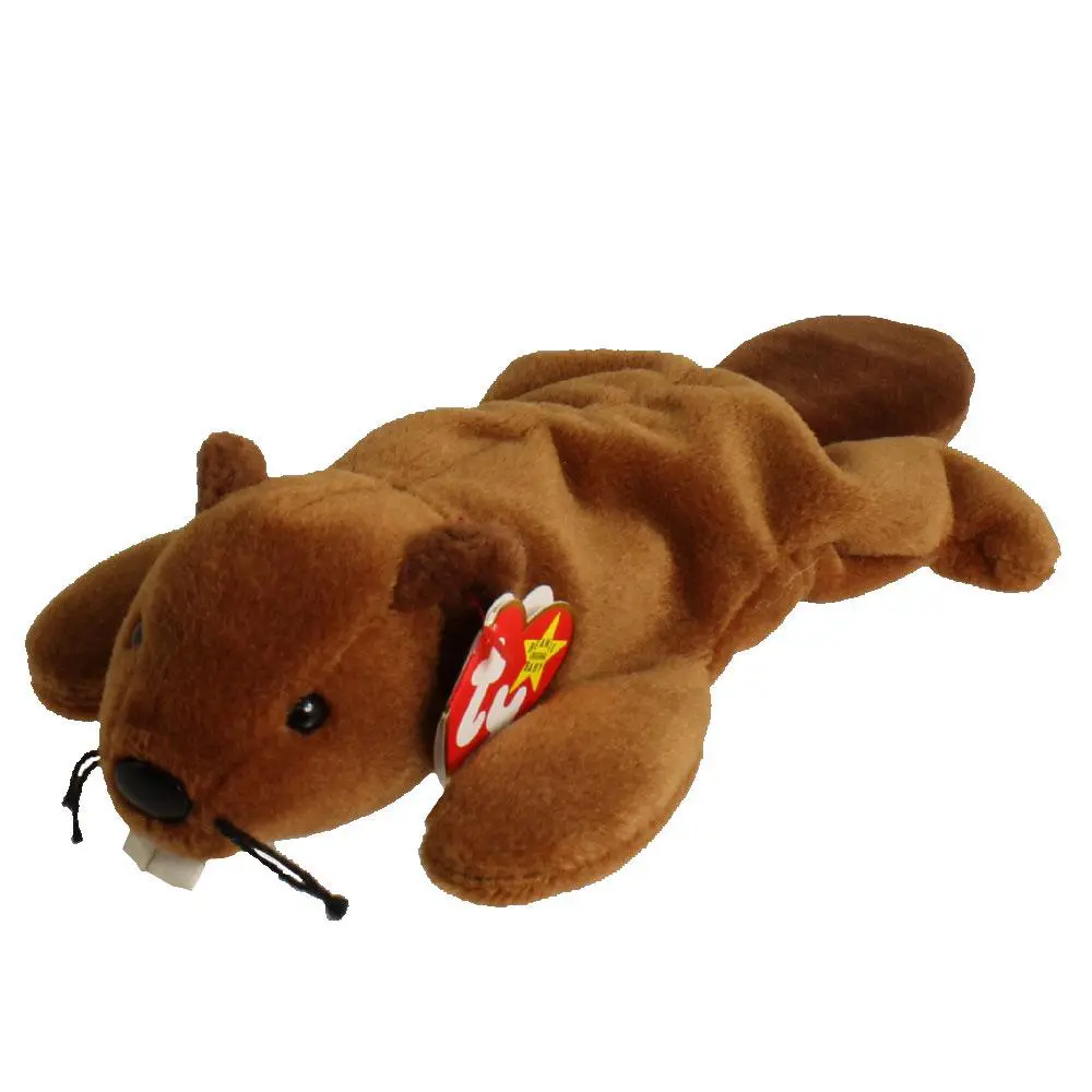 TY Beanie Baby - BUCKY the Beaver (4th Gen hang tag) (8.5 inch) (1995) - MWMTs