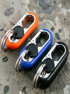 Dmk Premium Keychain Set, Dual Ring Car Keychain, 3-Piece Kit, Men's Personalized Business Gift, Father's Day Present