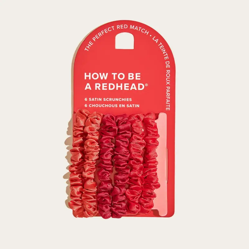 How to be a Redhead Scrunchies - Satin Hair Scrunchies for Redheads (6 Pack)