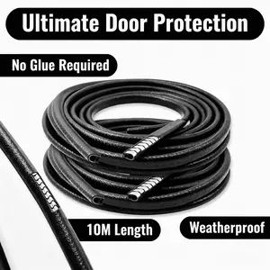 Car Door Edge Guards Black, U-Shaped Rubber Door Edge Protector Trim, Universal Fit for SUV, Trucks, Offroad, Jeep and All Vehicles, Available in 32.8Ft(10M) / 16.4Ft(5M), Comes with Rubber Mallet