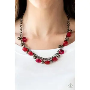 Runway Rebel - Red Necklace - Paparazzi