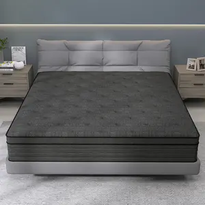 12"14" Memory FoamHybrid Pocket beds mattress included Twin Full Queen King Size Medium Firm Mattress In A Box memory  foam#springtok Bedroom Home hybrid spring mattress Modern Grey