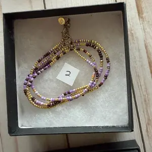 Gold and Lavender Seed Bead Wrap Handcrafted Beaded Bracelet with Elegant Design and Durable Quality
