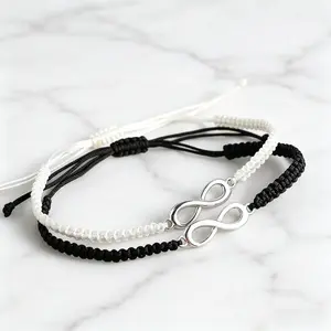 Lucky Infinity Symbol Rope Bracelet, Trendy Adjustable Couple Handmade Wristband