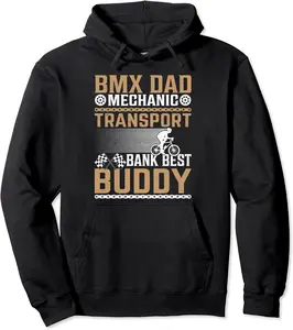 BMX Dad Mechanic Bank Best Buddy Pullover Hoodie - 21B0BSCKZWYM