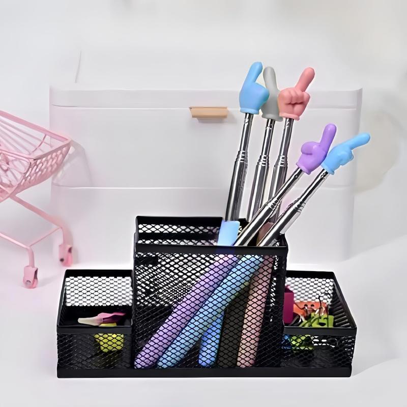 Retractable Teachers Classroom Hand Pointer, Extendable Pointer Finger Stick,Mini  Finger Reading Pointer Stick, Student Teacher Teaching Reading Finger Shape (Black)