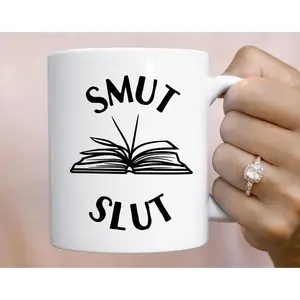 Smut Slut Book Mug, Gifts For Book Lovers Ceramic Coffee Mug